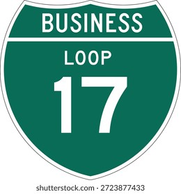 Business Loop 17 Design de sinal interestadual de estrada