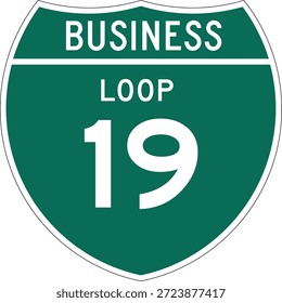 Business Loop 19 Autoestrada Interestadual Sinal Design