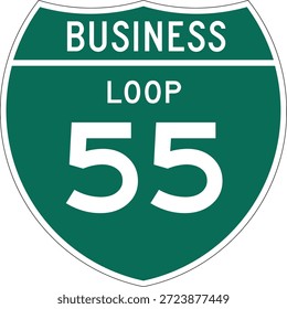 Design de sinal interestadual de estrada de loop de negócios 55