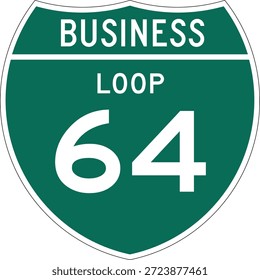 Business Loop 64 Autoestrada interestadual Sinal Design