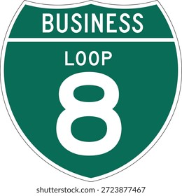 Design de sinal interestadual de estrada de loop empresarial 8