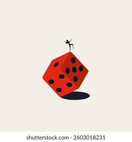 Business luck vector concept. Symbol of decision making, strategy, opportunity. Minimal design eps10 illustration.