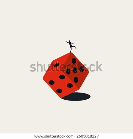 Business luck vector concept. Symbol of decision making, strategy, opportunity. Minimal design eps10 illustration.