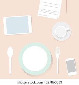Business lunch. Businessman on lunch in a restaurant