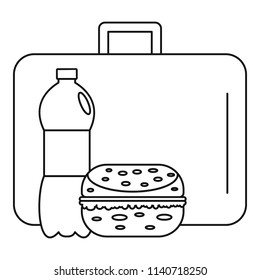 Business lunch icon. Outline illustration of business lunch vector icon for web design isolated on white background