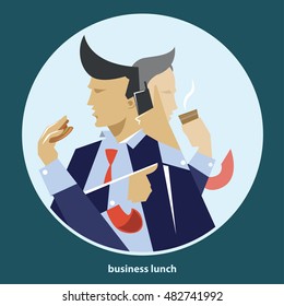 business lunch illustration