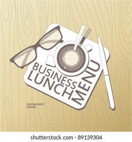 Business Lunch Menu Card Design template.