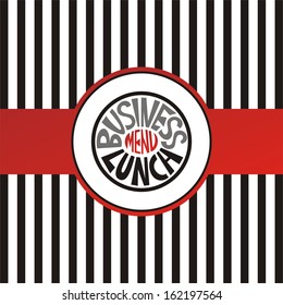 Business lunch menu vector illustration