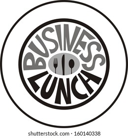 Business lunch vector illustration