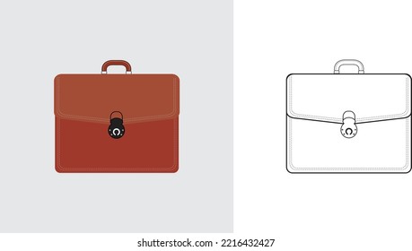 Business luxury bag and hand draw art