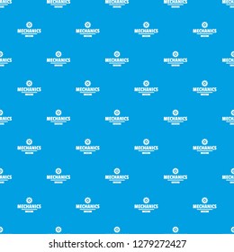 Business machinery pattern vector seamless blue repeat for any use