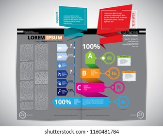 Business magazine, brochure layout 