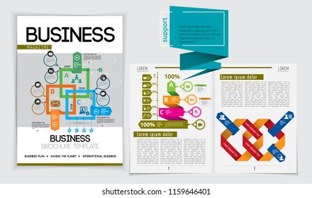 Business magazine, brochure layout easy to editable