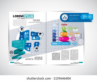 Business magazine, brochure layout easy to editable