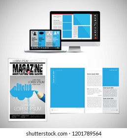 Business magazine, brochure layout easy to editable