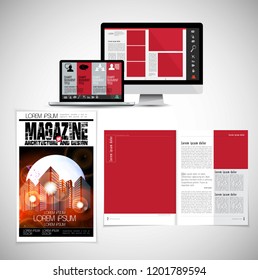 Business magazine, brochure layout easy to editable