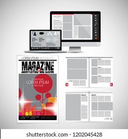 Business magazine, brochure layout easy to editable