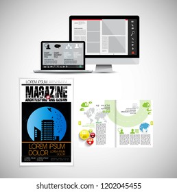 Business magazine, brochure layout easy to editable