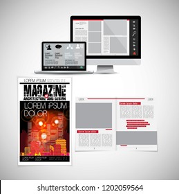 Business magazine, brochure layout easy to editable