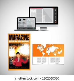 Business magazine, brochure layout easy to editable