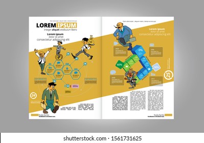 Business magazine, brochure layout easy to editable