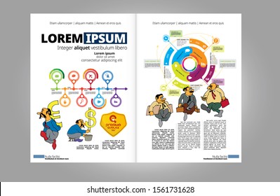 Business magazine, brochure layout easy to editable