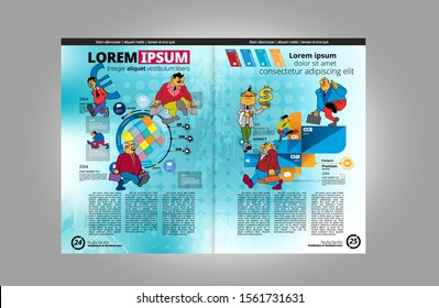 Business magazine, brochure layout easy to editable