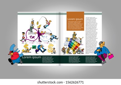 Business magazine, brochure layout easy to editable