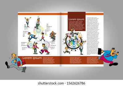 Business magazine, brochure layout easy to editable