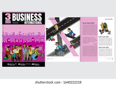 Business magazine, brochure layout easy to editable
