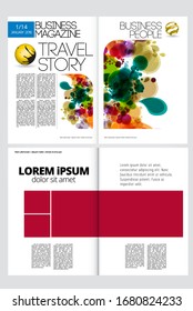 Business magazine, brochure layout easy to editable