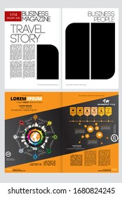 Business magazine, brochure layout easy to editable