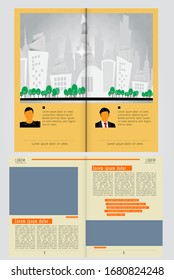 Business magazine, brochure layout easy to editable