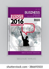 Business magazine cover, vector