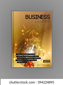 Business magazine cover, vector