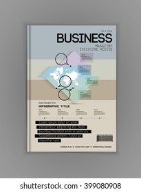 Business magazine cover, vector