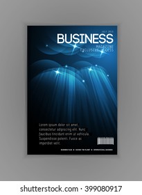 Business magazine cover, vector
