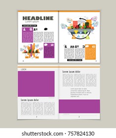 Business magazine, easy to editable vector