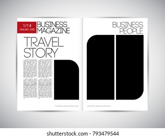 Business magazine layout