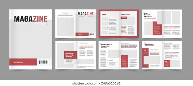 Business Magazine Layout Template Fashion Magazine Design Travel Magazine