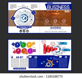 Business magazine layout, vector