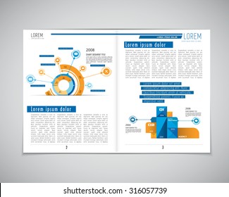Business magazine layout , vector