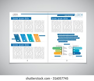 Business magazine layout , vector