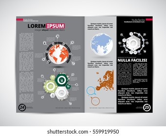 Diseño de revista de negocios, vector