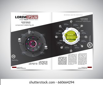 Diseño de revista de negocios, vector