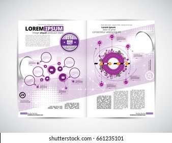 Layout de revista comercial, vetor