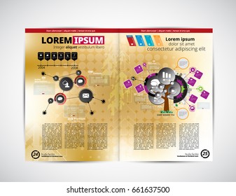 Diseño de revista de negocios, vector