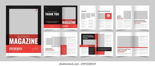 Business Magazine Template, A4 Magazine, Corporate, Agency