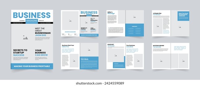 Business Magazine Template use for corporate finance and marketing or any others purpose 