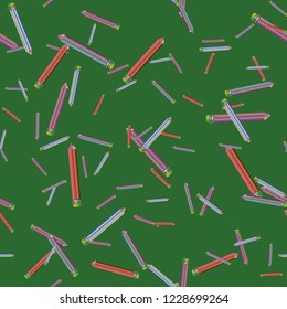 Business magian multicolor pencil background seamless pattern.
